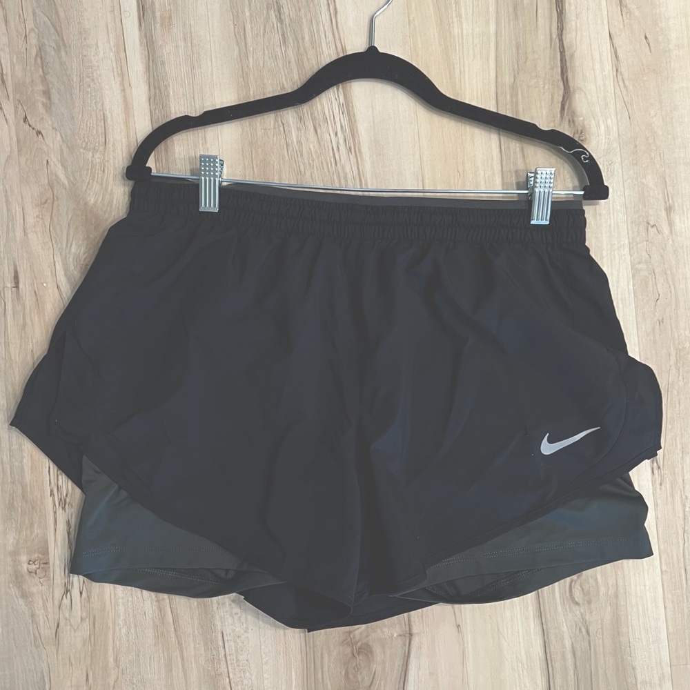 Nike Dri-Fit Black Running Shorts with Liner, Size L